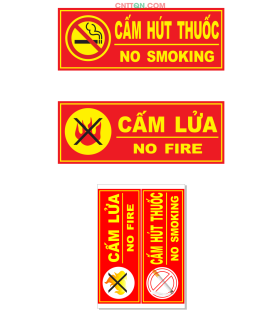 Bảng cấm lửa cấm hút thuốc 